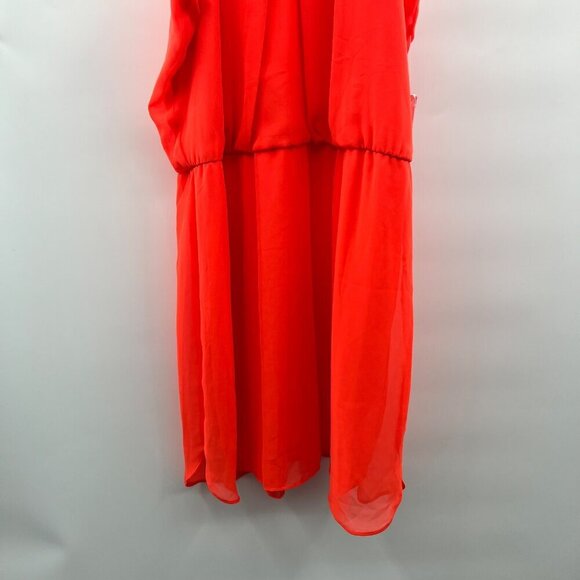 Bisou Bisou Women's Blouson Halter Dress Orange Size 14 New - Picture 5 of 9